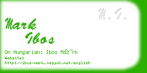 mark ibos business card